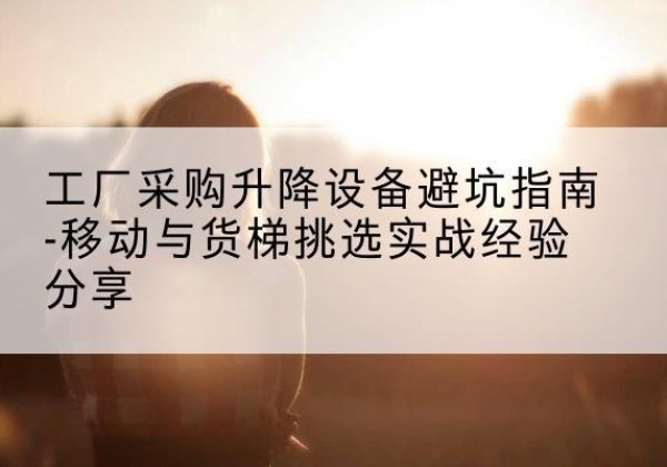 登封移动式升降机怎么选-工厂采购升降设备避坑指南-移动与货梯挑选实战经验分享